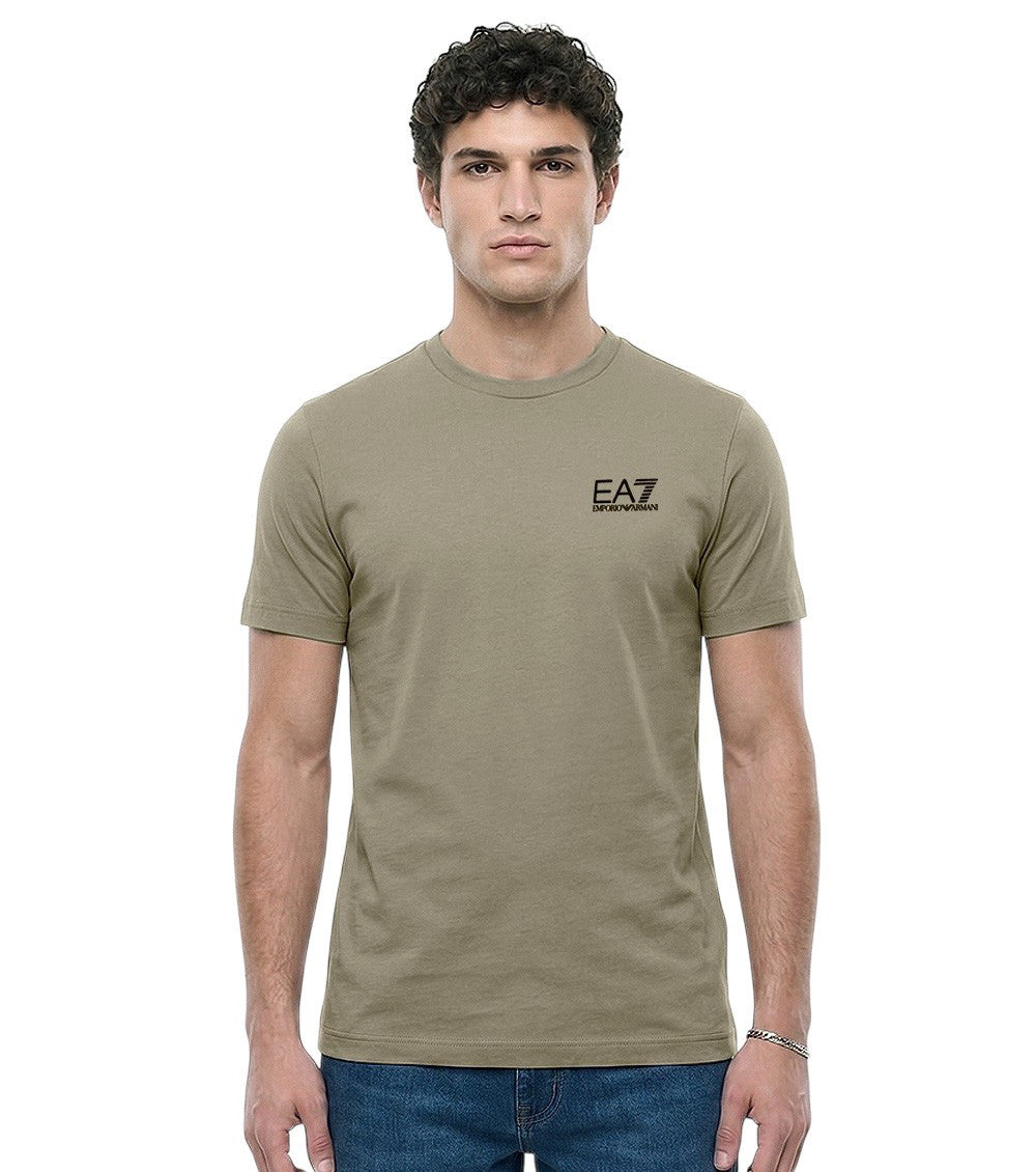 Beige Logo Crew Neck T-Shirt 2