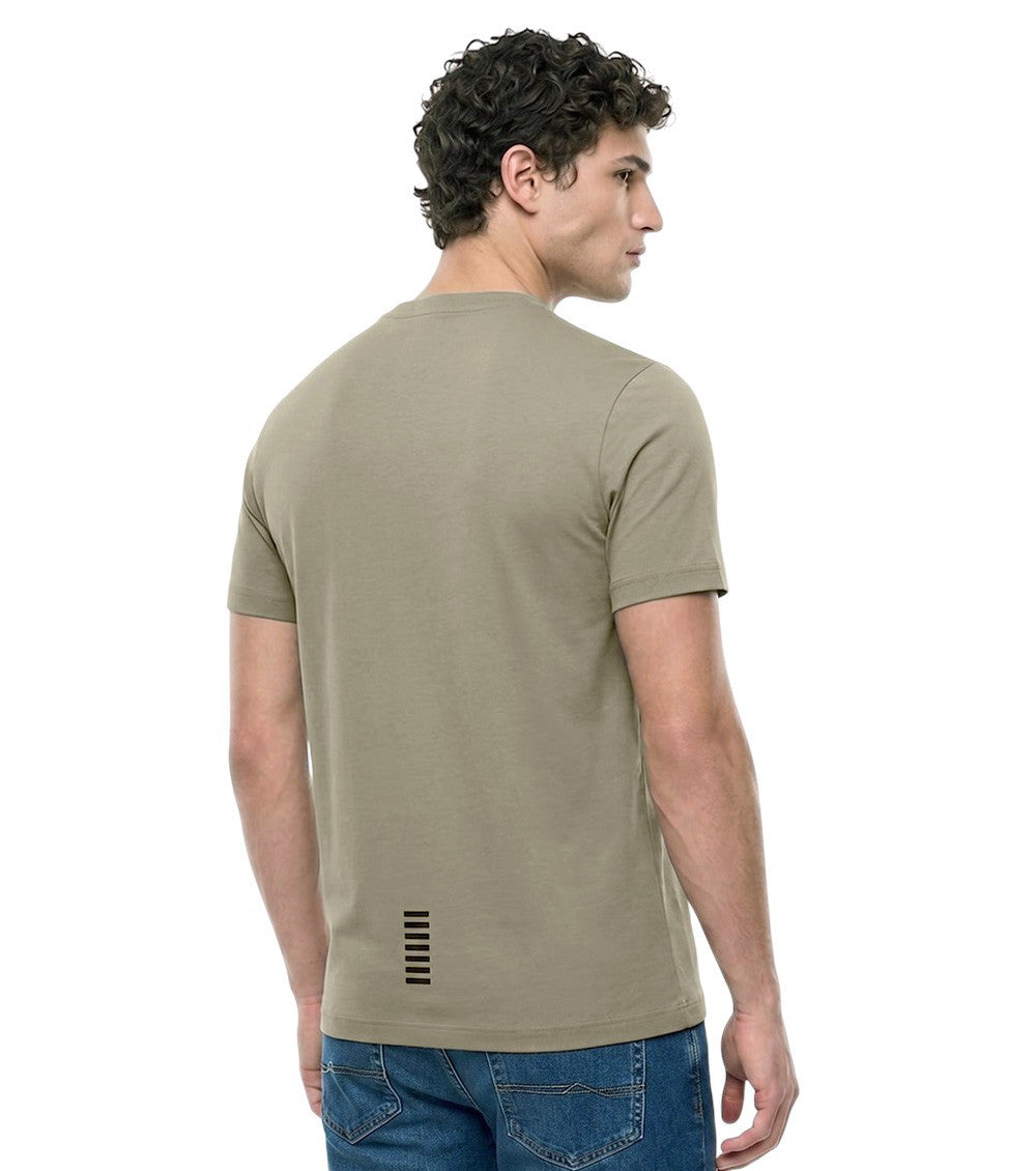 Beige Logo Crew Neck T-Shirt 3