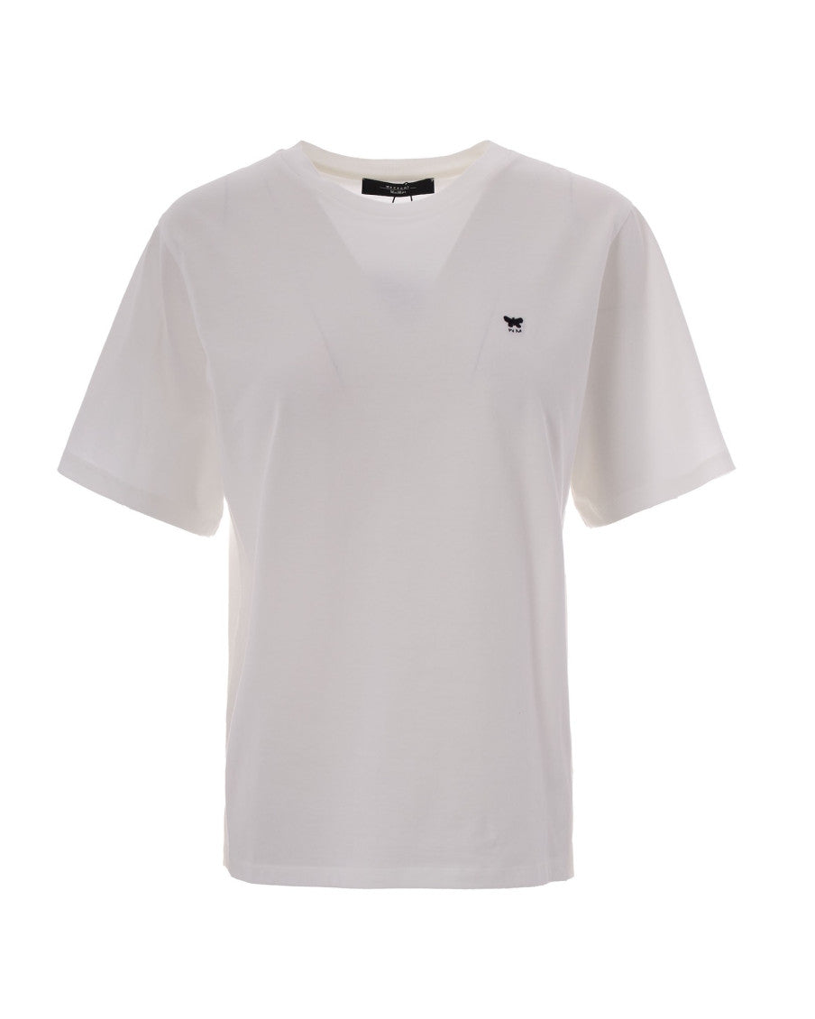 White Crew Neck Logo T-Shirt 1