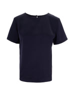 Blue Solid Round Neck T-Shirt 1