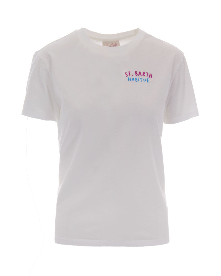 White Graphic Crew Neck T-Shirt 1
