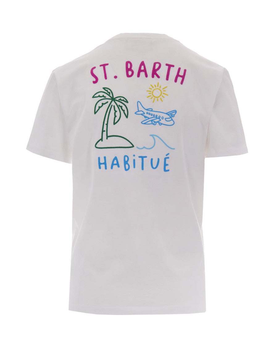 White Graphic Crew Neck T-Shirt 2