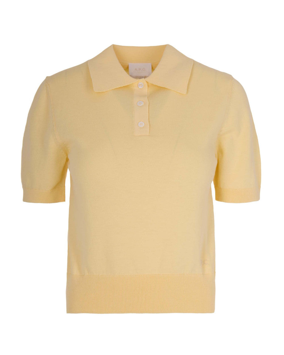Yellow Solid Shirt Collar Polo 1