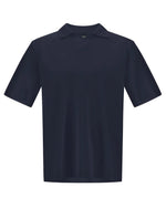Dark Blue Solid Shirt Collar Polo 1