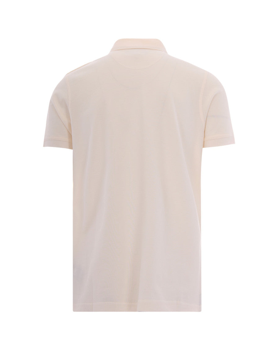 Off White Solid Polo 3