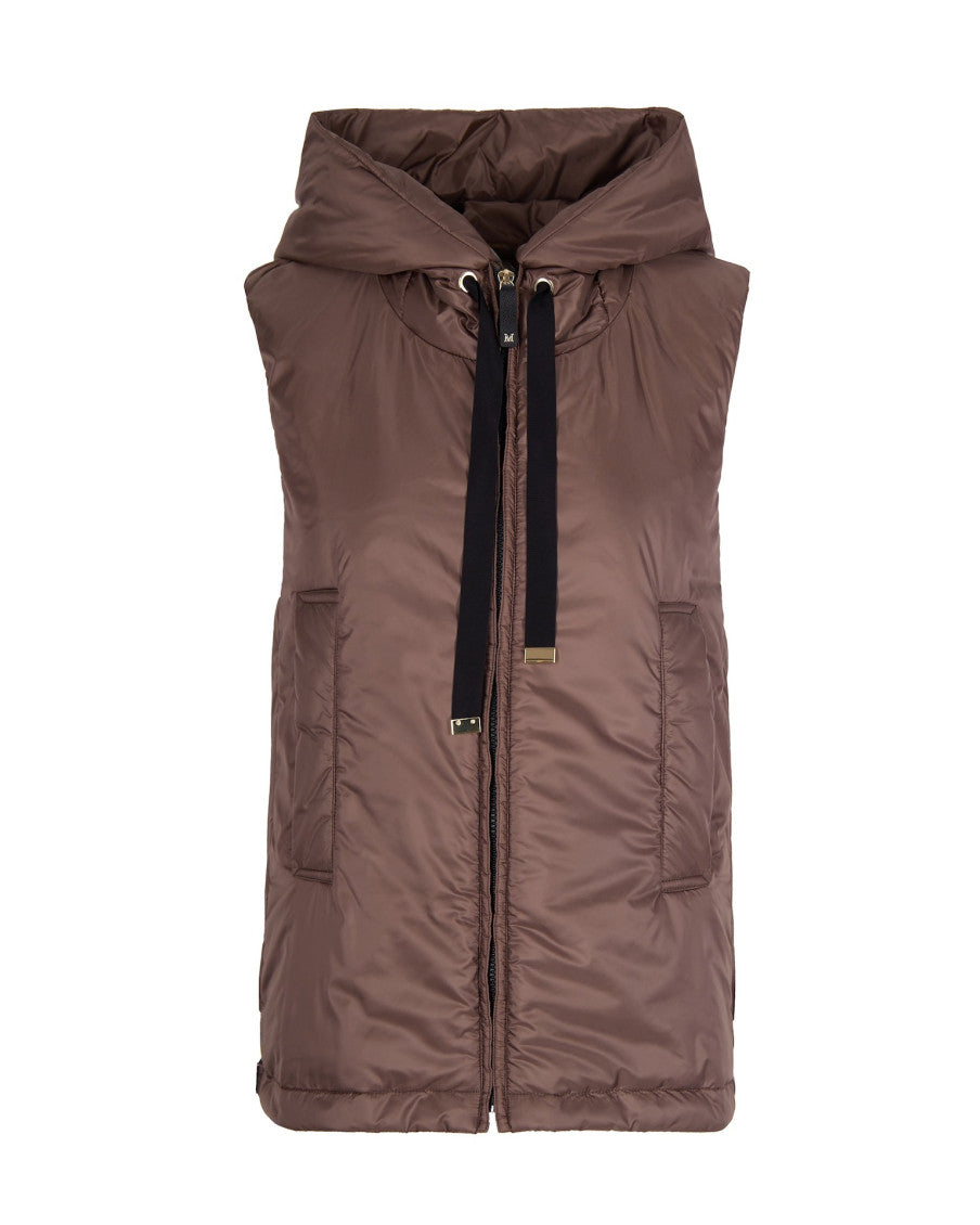 Brown Solid Hood Jacket 1