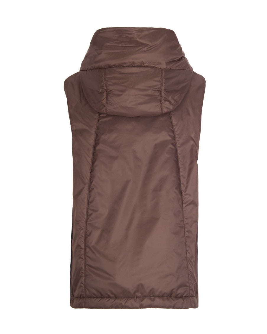 Brown Solid Hood Jacket 2