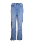 Blue Straight High Rise Jeans 1