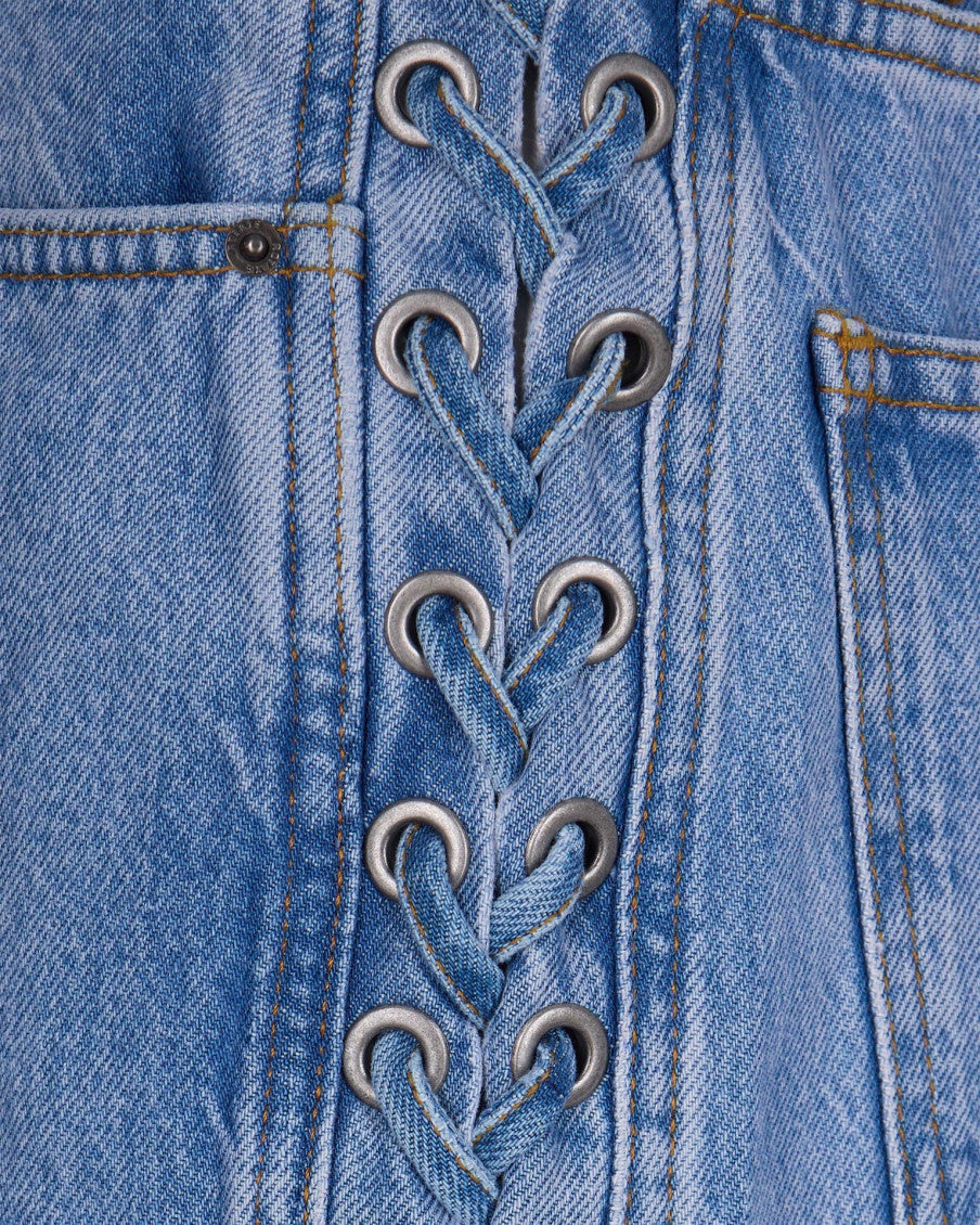 Blue Straight High Rise Jeans 3
