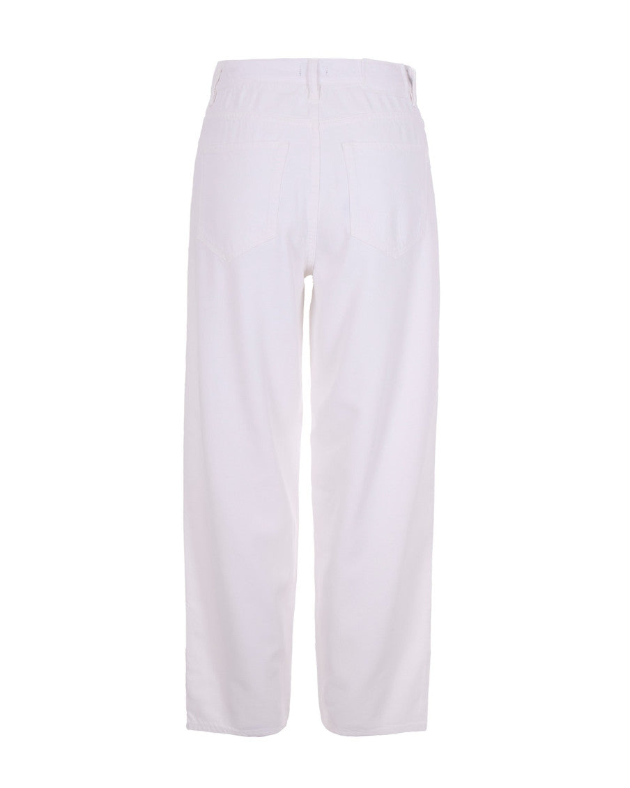 White Regular Mid Rise Jeans 2