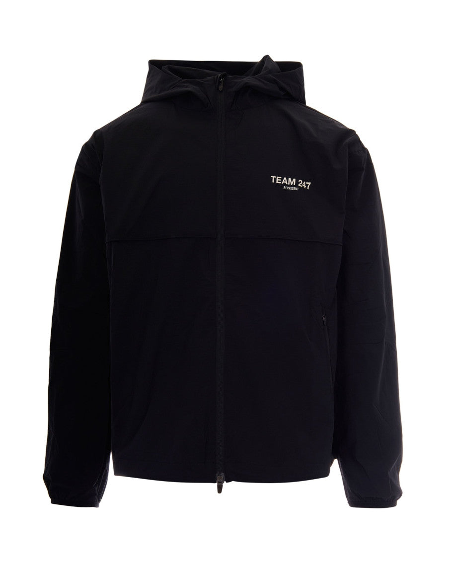 Black Logo Hood Jacket 1