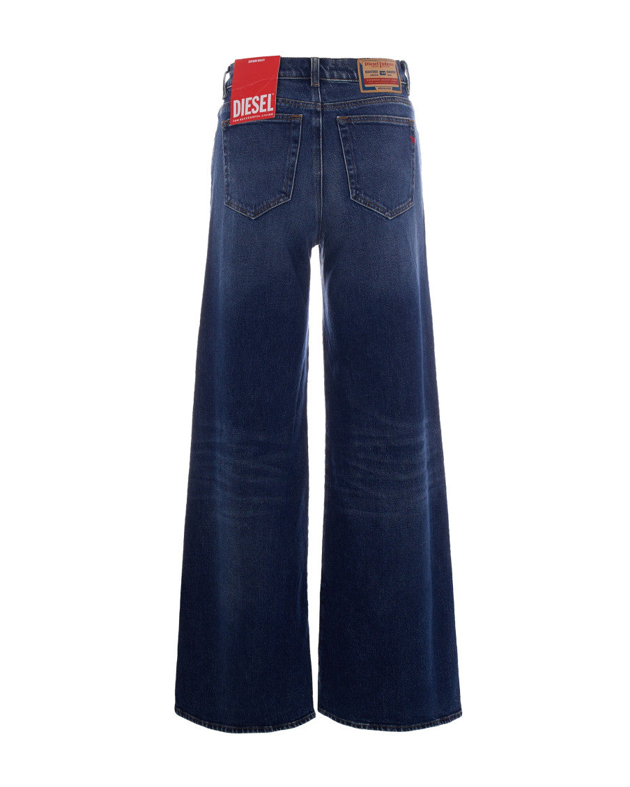 Blue Flared Mid Rise Jeans 2