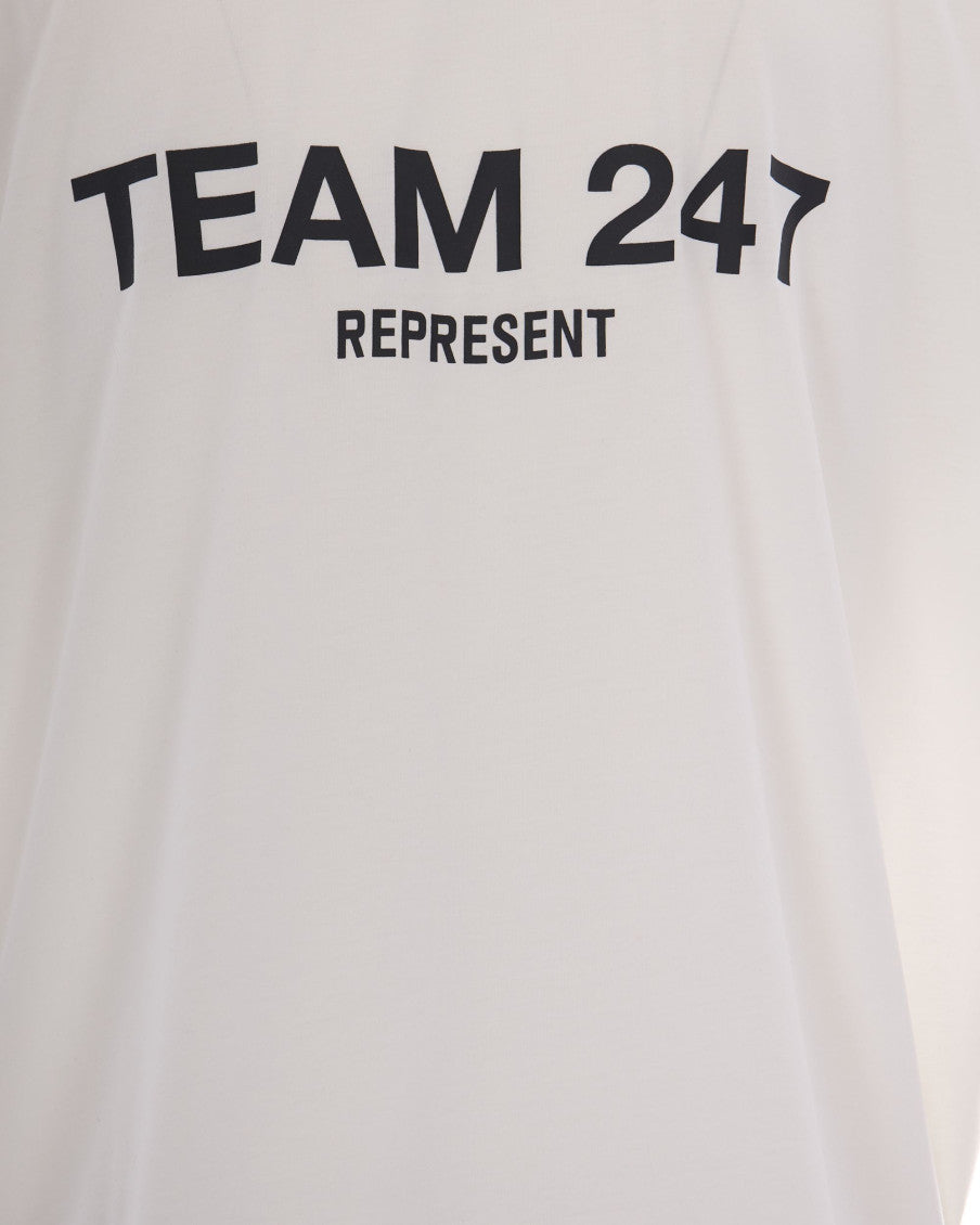 White Logo Crew Neck T-Shirt 2
