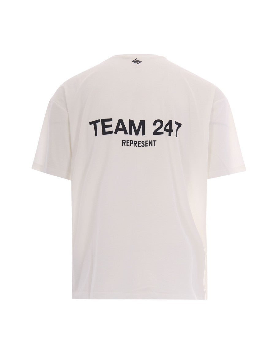 White Logo Crew Neck T-Shirt 3
