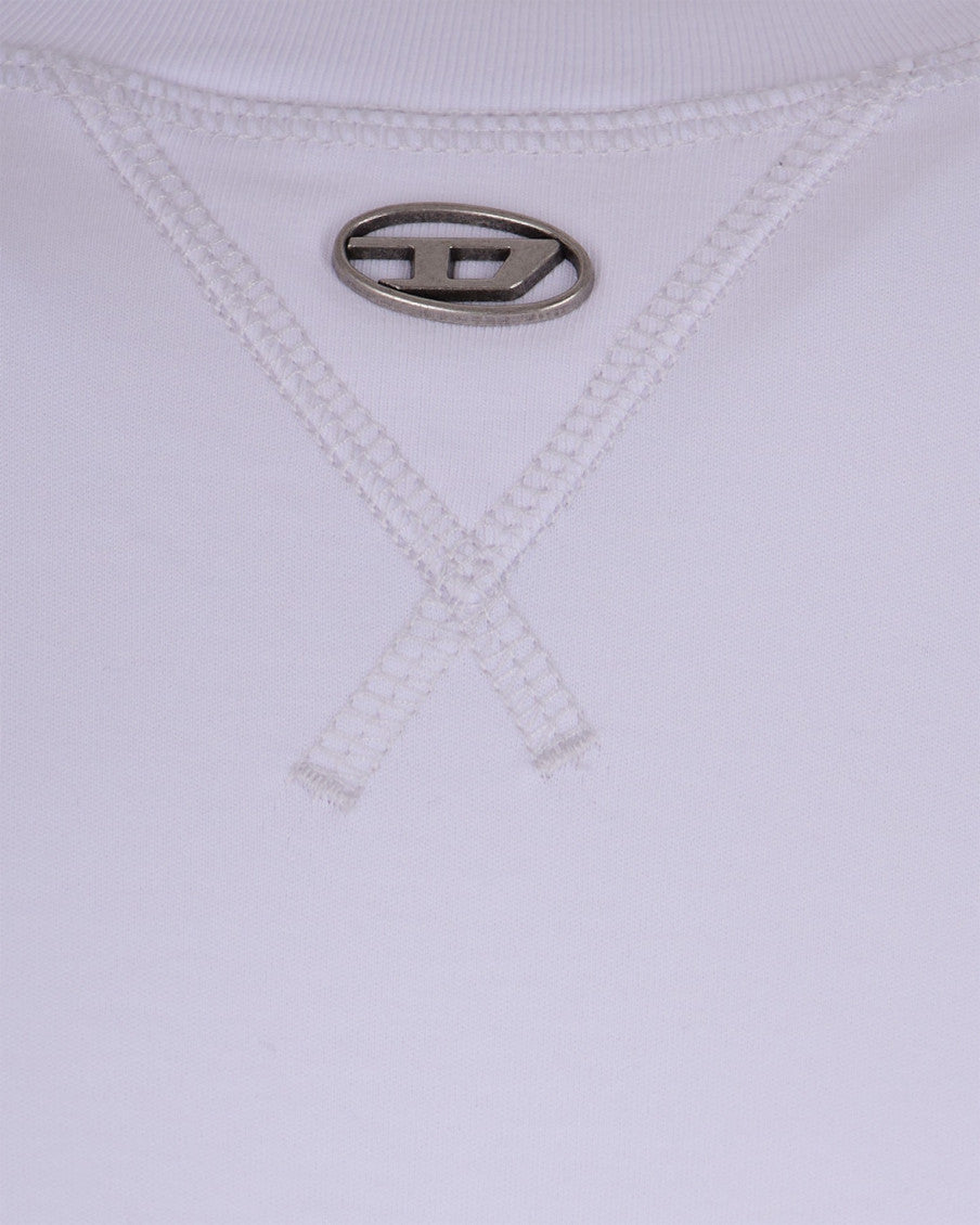 White Crew Neck T-Shirt 2