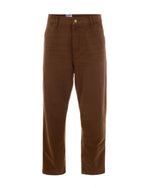 Brown Regular Straight Pants 1
