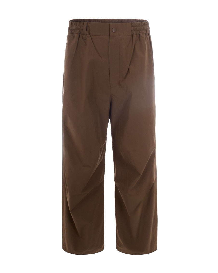 Brown Regular Elasticated Pants 1