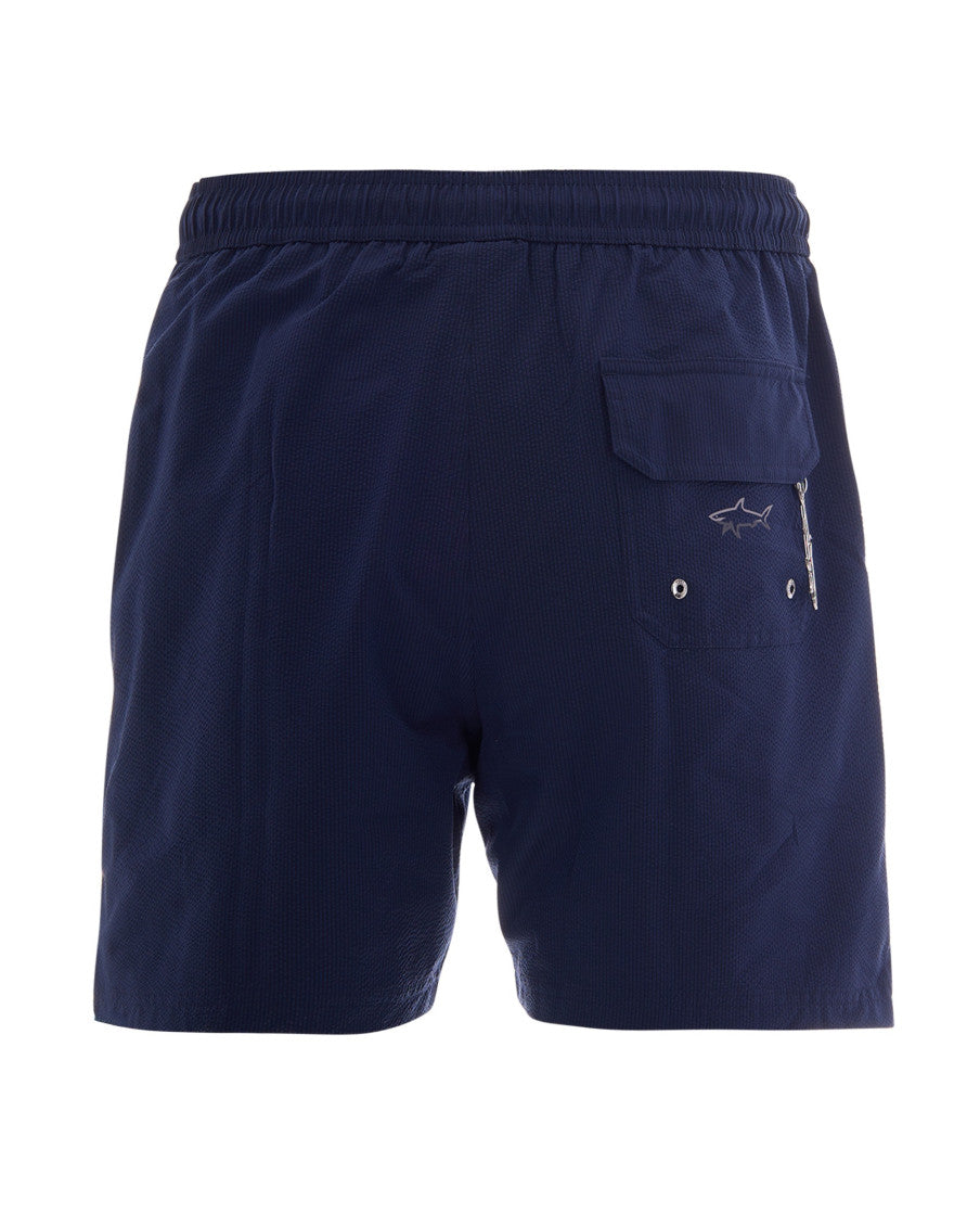 Blue Printed Logo Swimwear 3