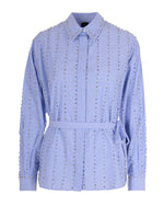 Blue Stripes Embellished Shirt 1