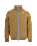 Brown Solid Mandarin Collar Jacket 1