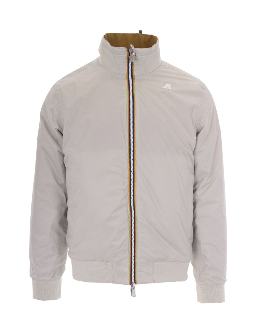 Brown Solid Mandarin Collar Jacket 3