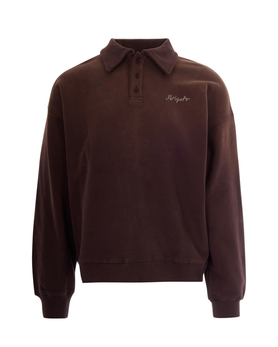 Brown Solid Shirt Sweater 1