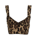 Brown Leopard Bustier Top 1