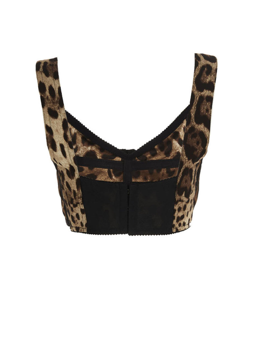 Brown Leopard Bustier Top 2