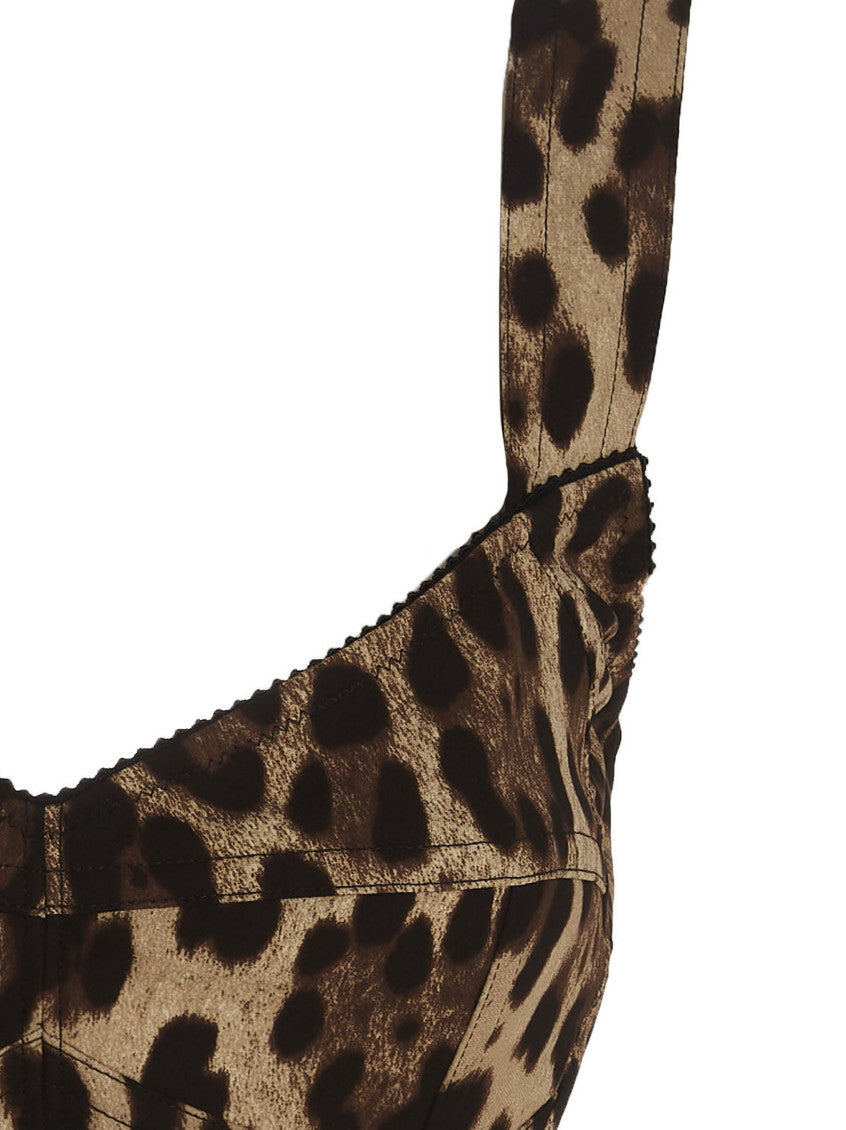 Brown Leopard Bustier Top 3
