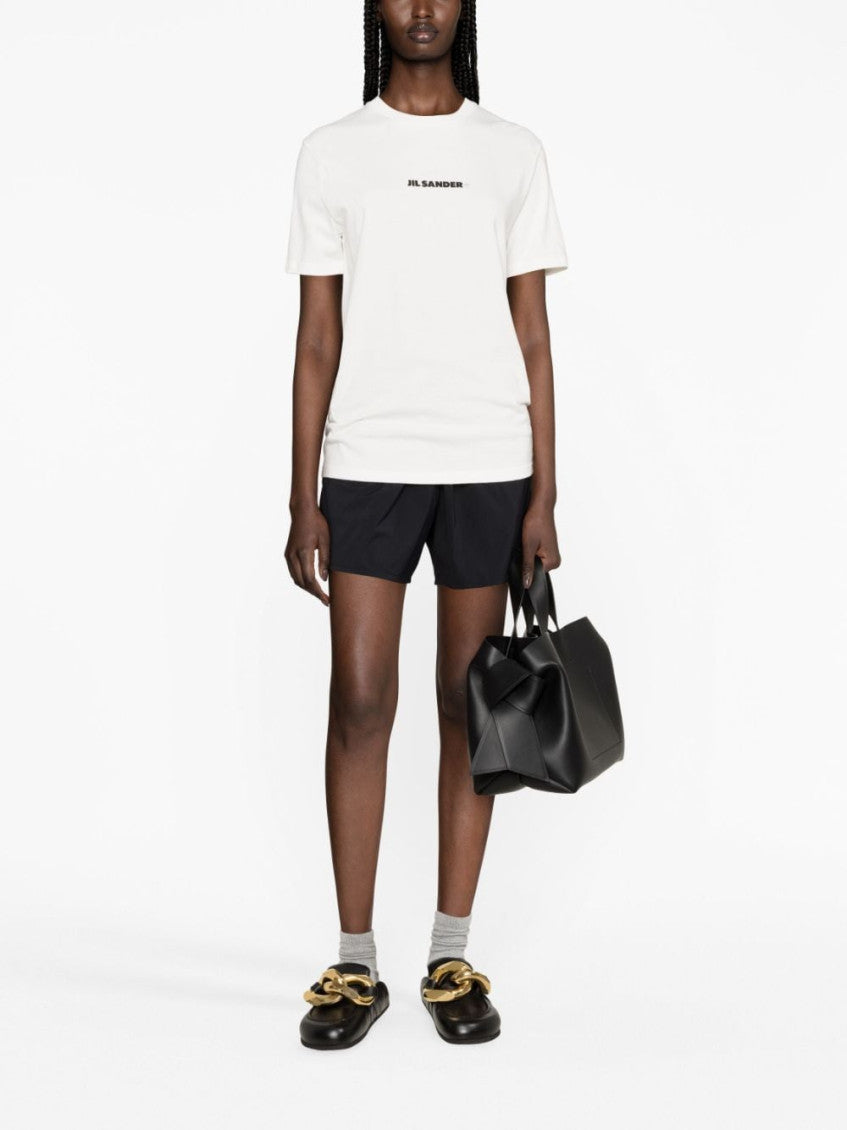White Logo Cotton T-shirt 3