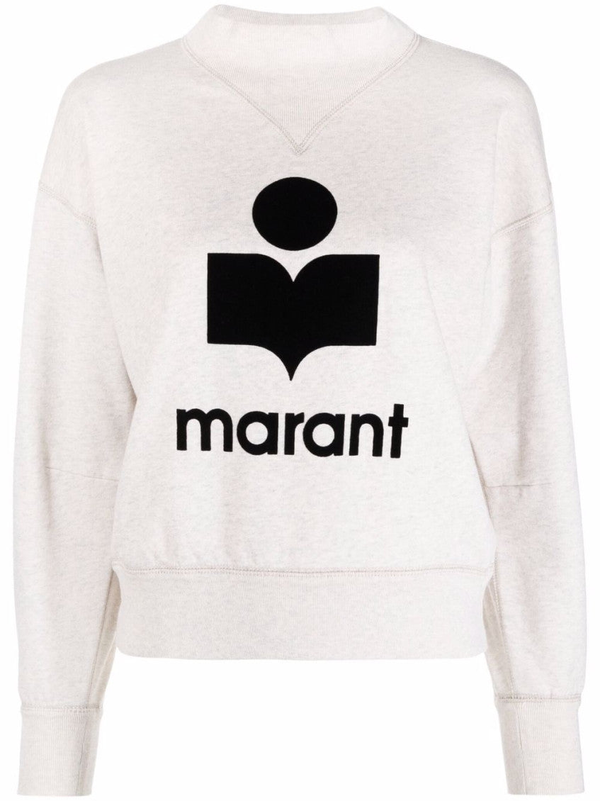 Natural Flocked-logo Sweatshirt 1