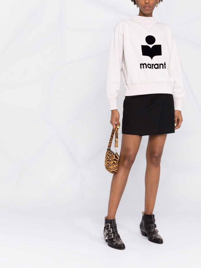 Natural Flocked-logo Sweatshirt 2