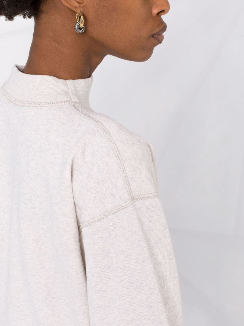 Natural Flocked-logo Sweatshirt 3