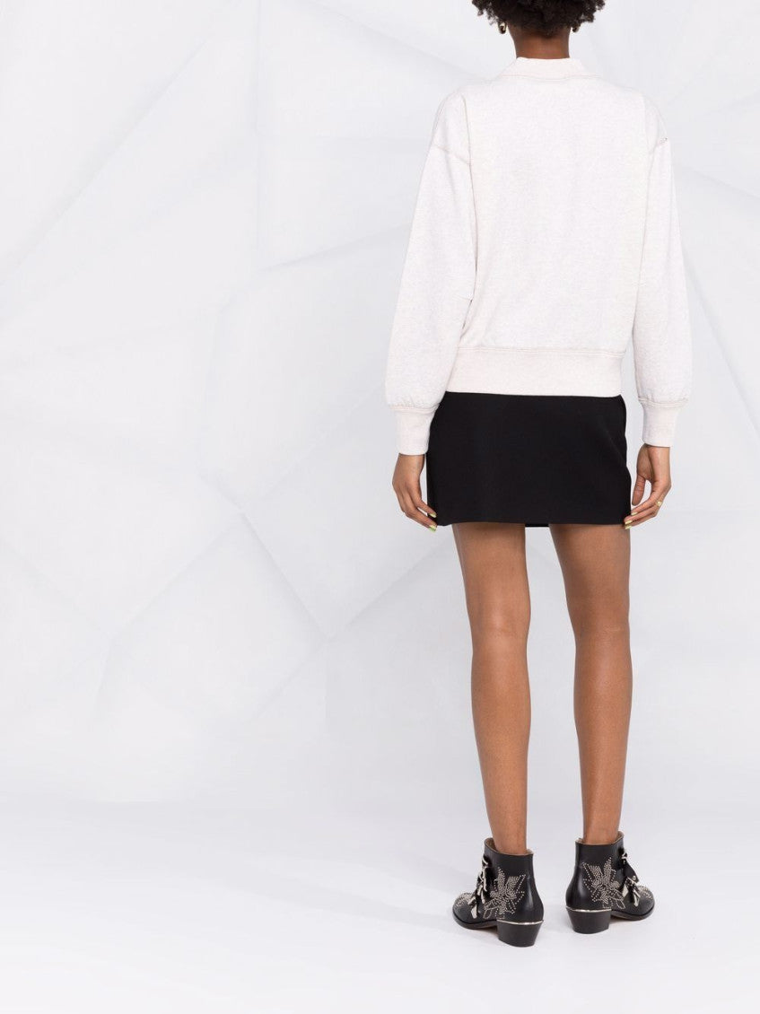 Natural Flocked-logo Sweatshirt 4