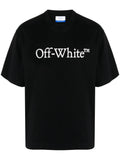 Black Cotton T-shirt With White Front Printed Logo. 1