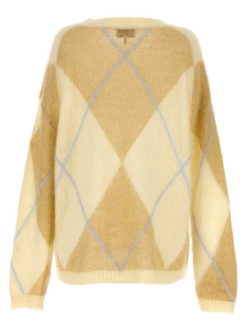 Multicolor Mohair sweater with diamond pattern 2
