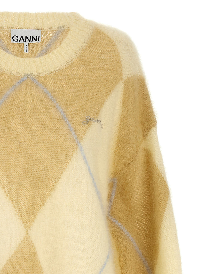 Multicolor Mohair sweater with diamond pattern 3