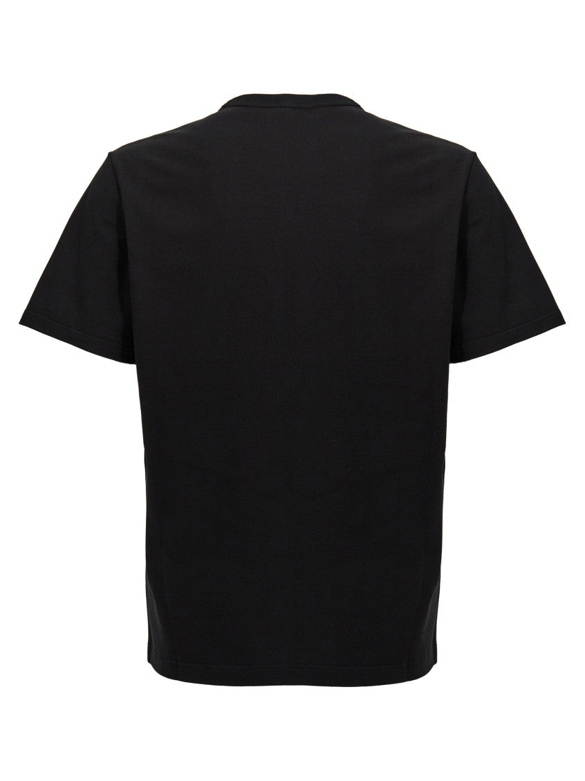 Black Cotton T-shirt with front logo and skull print 2