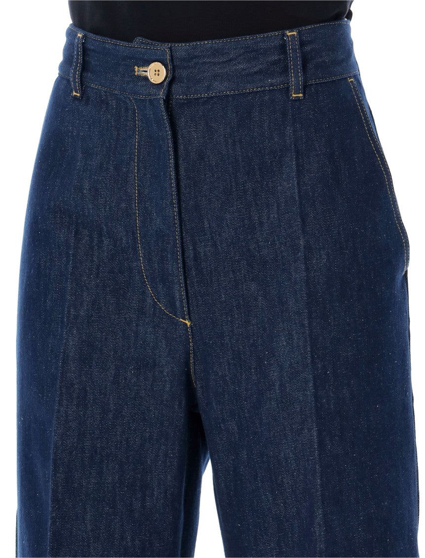 Dark Blue Regular Waist Jeans 3