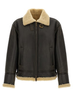 Brown 'Aviator' Leather Jacket 1