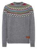 Grey Intarsia Sweater 1