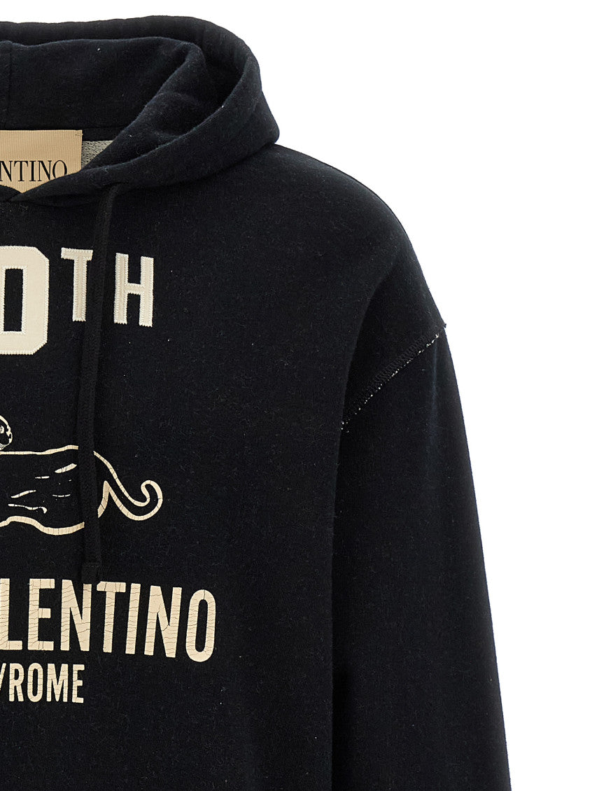 Black Printed Logo Hoodie 3