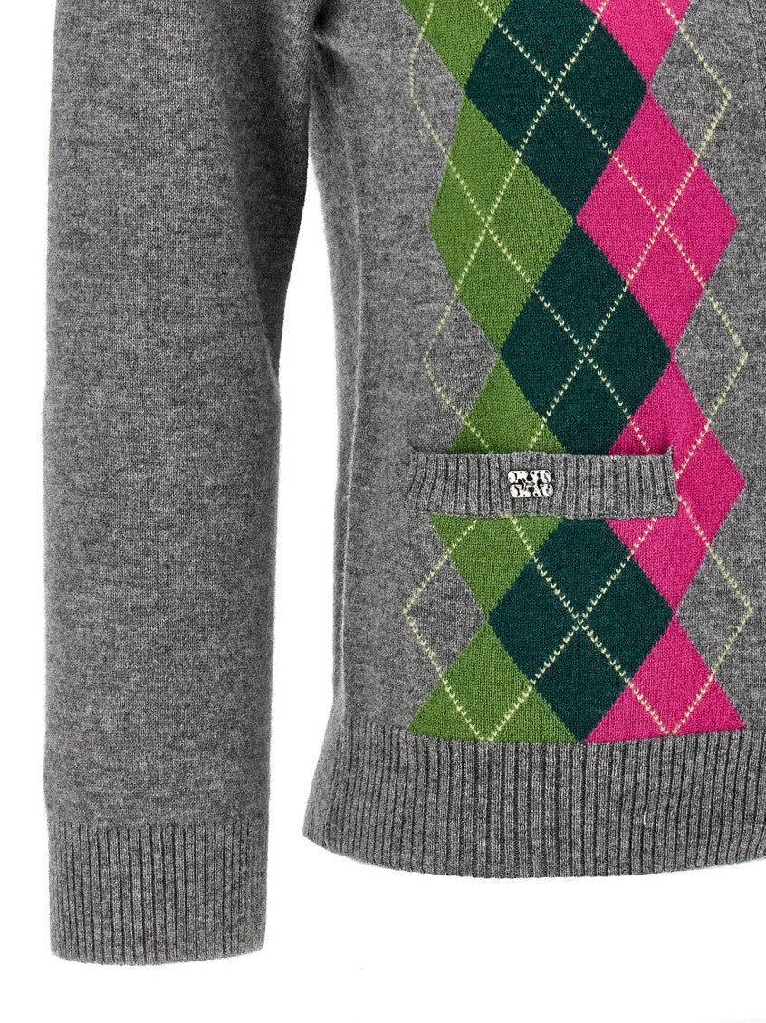 Grey Check Cardigan 4