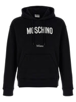 Black Logo print hoodie 1