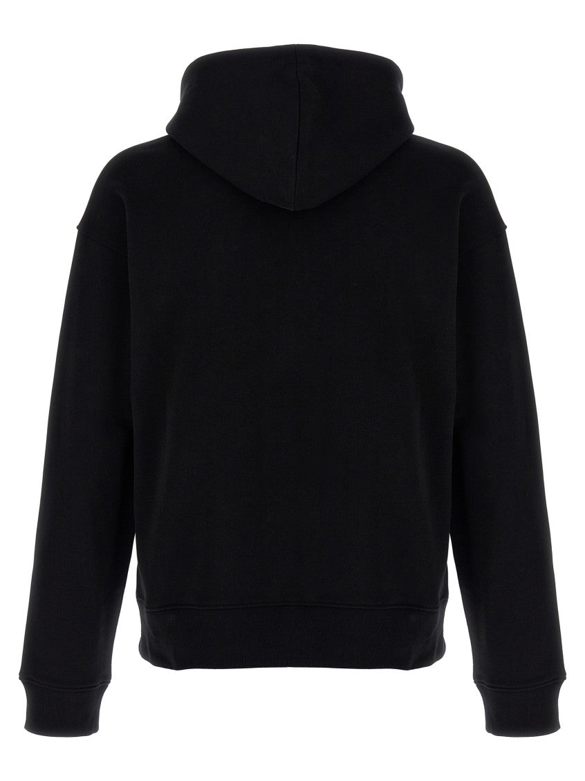Black Logo print hoodie 2