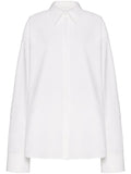 White Compact Popeline cotton shirt 1