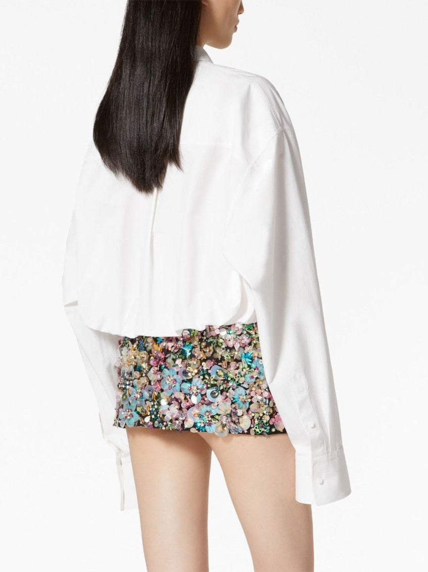 White Compact Popeline cotton shirt 2