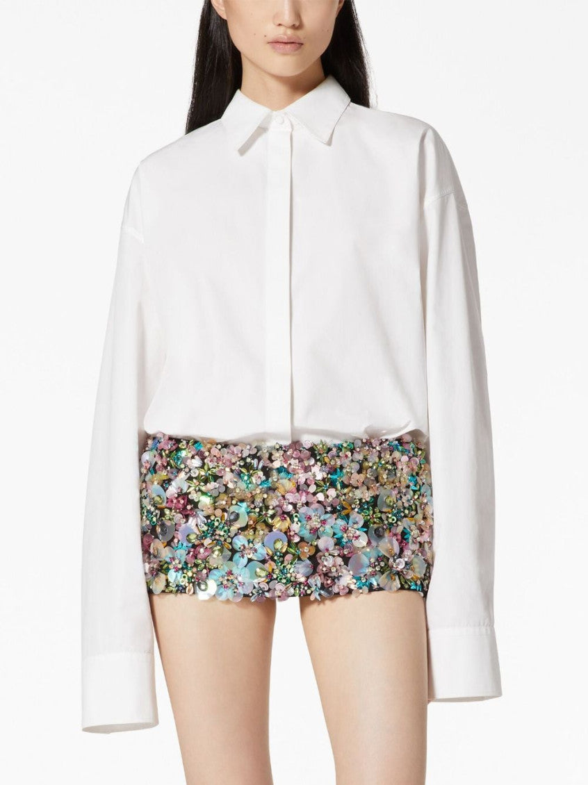 White Compact Popeline cotton shirt 4