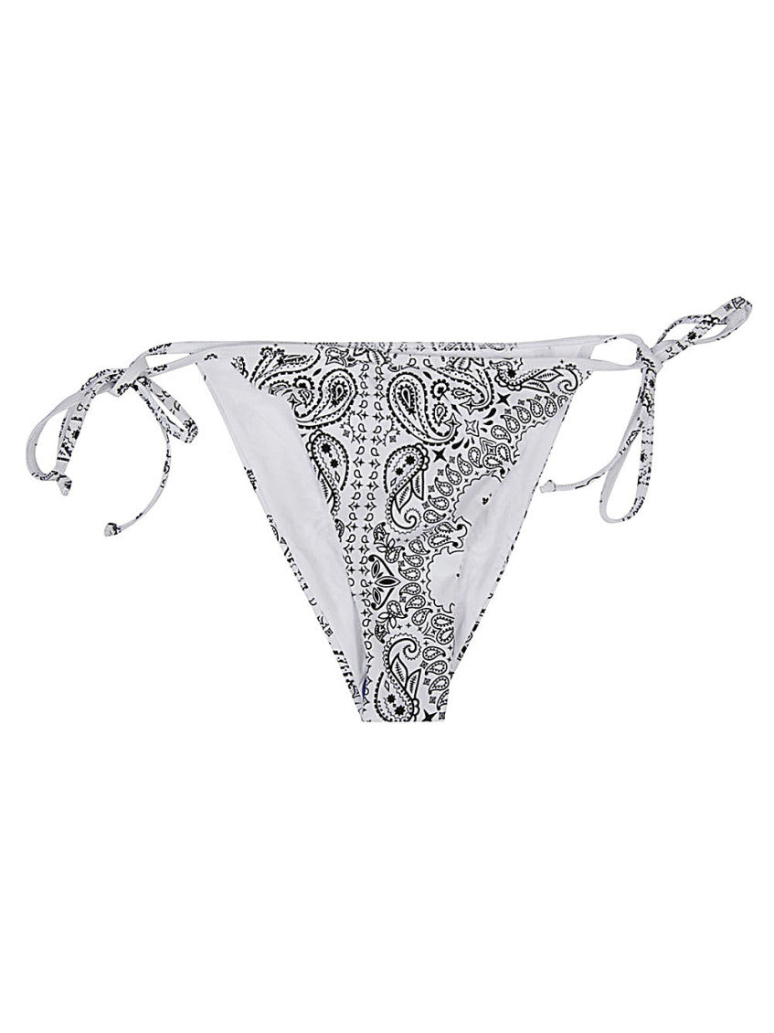 White Bandana print bikini bottoms 1