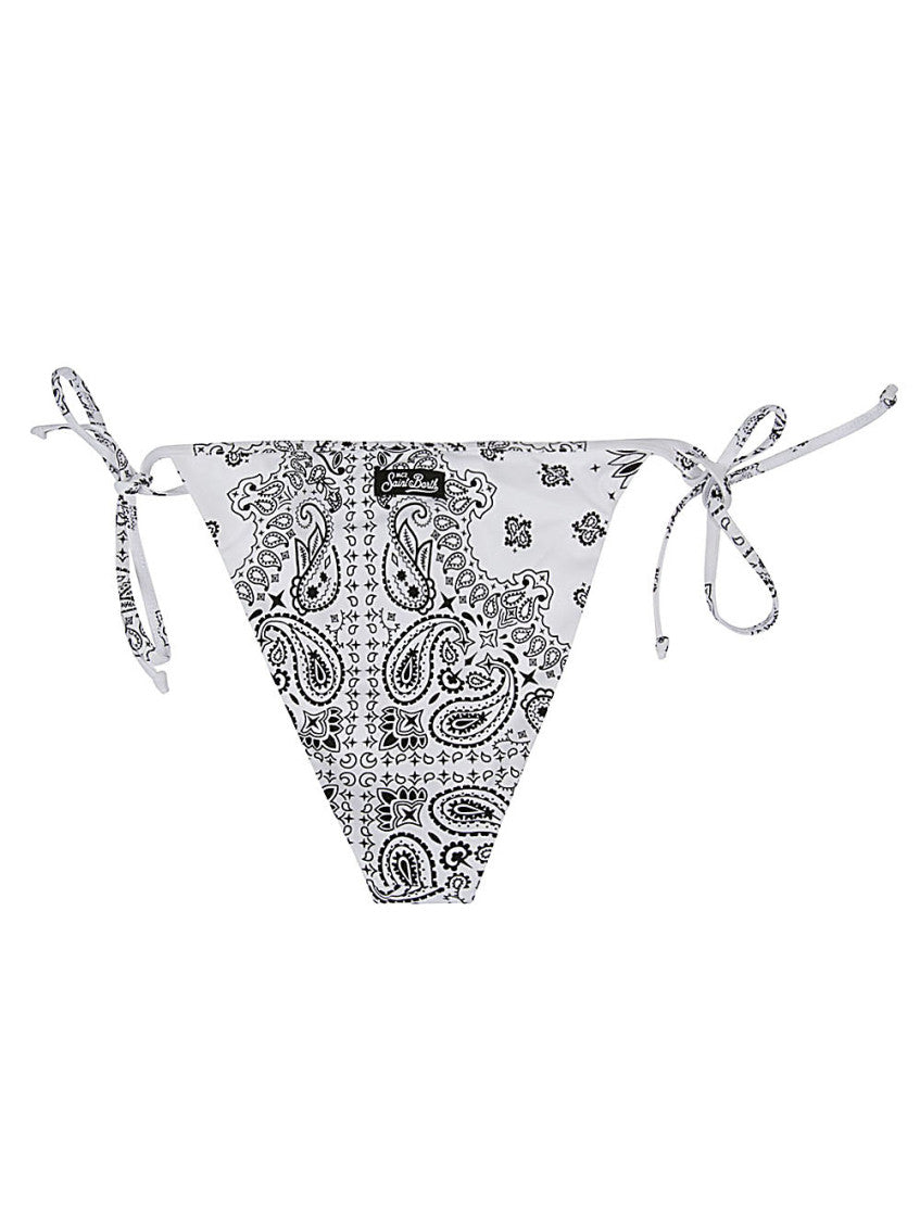 White Bandana print bikini bottoms 2